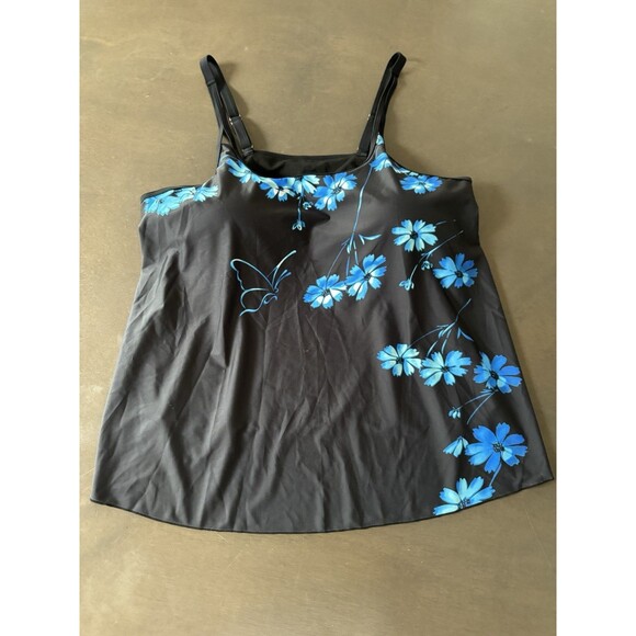 Womens swimsuit 2025 Tankini Swimsuit Tummy Control Flowy Swimwear top only 3XL - Picture 5 of 14